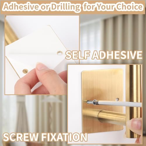 2 Pack No Drill Curtain Holdbacks Adhesive Curtain Tiebacks - Image 3