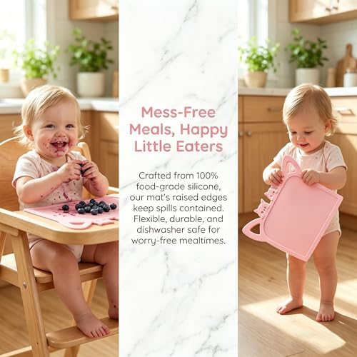 Silicone Toddler Placemat with Teething Table Edge Bumper - Image 6