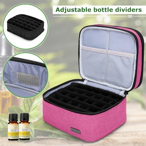 LUXJA Double-Layer Essential Oil Carrying Case Holds 30 Bottles - Image 4
