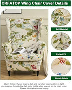 CRFATOP Wingback Chair Covers Stretch Armchair Slipcovers - Image 2