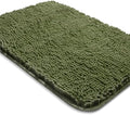 Yeaban Chenille Sage Bathroom Rug 26"x44", Non-Slip Rubber Backing by Yeaban