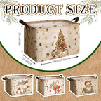 4pcs Christmas Storage Basket Fabric Laundry Baskets - Image 3