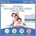 Full Extra Long Mattress Protector 54x80 Waterproof Zippered Encasement Premium by FourSeasonsEssentials