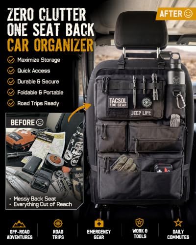 RXW All-In-One Back Seat Car Organizer, Fit Cars Trucks Jeeps Pickups Vans - Image 3