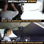 Autovir Windshield Sun Shade for Jeep, 280T UV Sun Blocker, Visor Shield - Image 5
