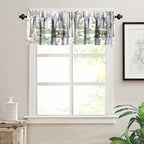 Woodland Animals Valance Curtains, Wild Animals Watercolor Forest Bear Deer Fox - Image 5