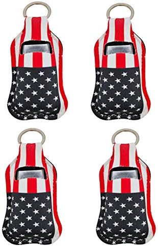 4 Piece Hand Sanitizer Bottle Holder Keyring-Ranxizy Neoprene Keychain by RANXIZY