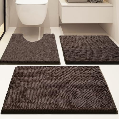 Bathroom Rugs Sets 3 Piece Non Slip, Bath Rugs - Image 2