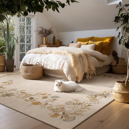 Washable Area Rugs for Living Room: 10x14 Large Rug Non Slip Bedroom Carpet - Image 4
