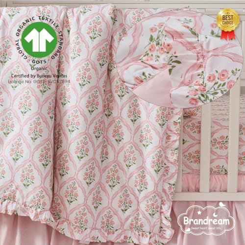 Brandream Organic Cotton French Crib Bedding Set - Image 3