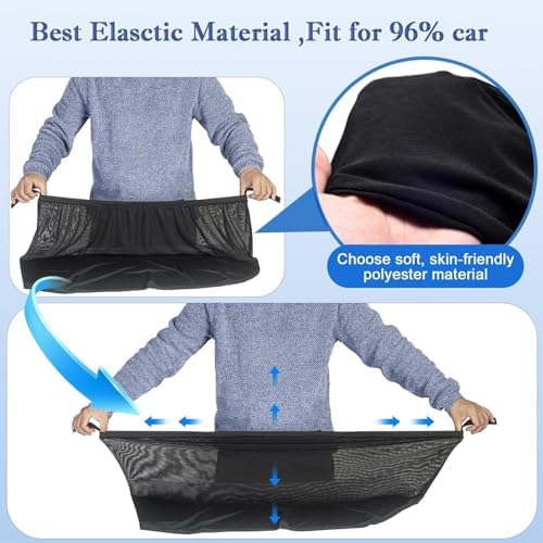Car Front Side Window Shades, 2 Pack Breathable Mesh Car Window Screens Sun - Image 4