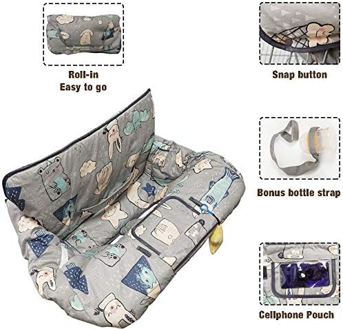 Shopping Cart Cover for Baby Cotton High Chair Cover, Machine Washable for - Image 4