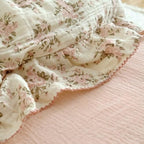 BuLuTu Muslin Pink Floral Pillow Cases Standard Size - Image 5