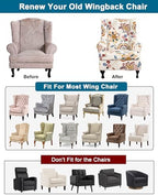 CRFATOP Wingback Chair Covers Wing Armchair Slipcovers - Image 4