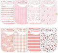 KeaBabies 8-Pack Bibs for Baby Girls, Pullover Baby Bibs by KeaBabies