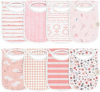 KeaBabies 8-Pack Bibs for Baby Girls, Pullover Baby Bibs by KeaBabies