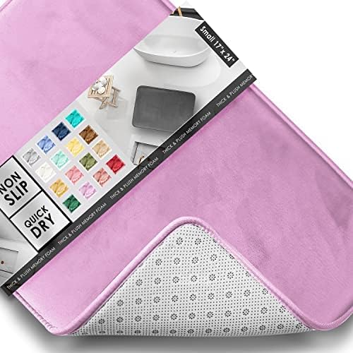 Clara Clark Bathroom Rugs, Velvet Memory Foam Bath Mat, Machine Washable Bath by ClaraClark