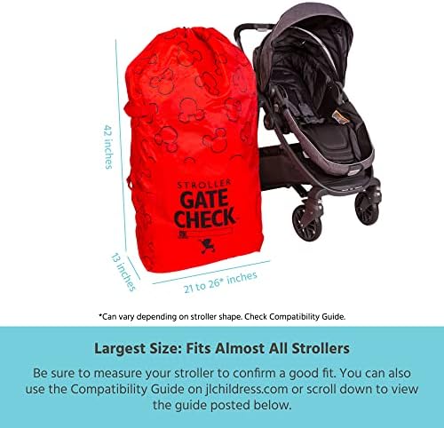 J.L. Childress Disney Baby Gate Check Travel Bag Single & Double Strollers - Image 5