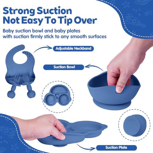 Silicone Baby Feeding Set, Miicasa Baby Led Weaning Supplies Kit - Image 2