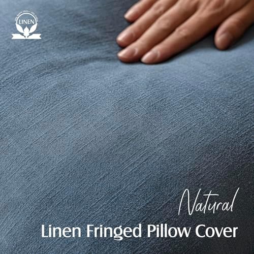 Foindtower Decorative Linen Fringe Throw Pillow Covers Cozy Boho Farmhouse - Image 2