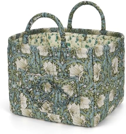 Floral Fabric Storage Basket Car Interior Storage Basket Underwear Sundries by CEUTNIZ