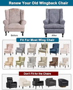CRFATOP Wingback Chair Covers Stretch Armchair Slipcovers - Image 4