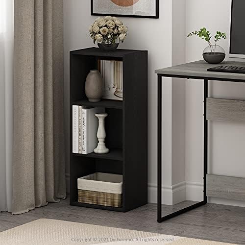 Furinno LUDER Book Shelf, 3-Cube Bookshelf, Bookcase - Image 2