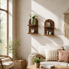 Artilady Shelf Boho Wall Decor, Solid Wood Mid-Century Shelves - Image 3