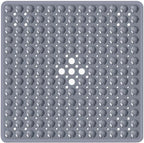 Square Shower Mat Bathtub Mat Tub Bath Mat Non Slip Grey 21"x21" by NaolotureHome