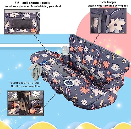 Shopping Cart Cover for Baby/Toddler, Cozy High Chair Cover & Grocery cart - Image 3