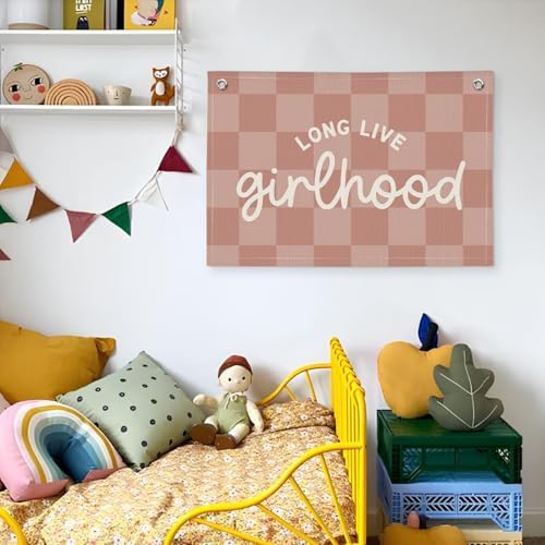 "Long Live Girlhood" Linen Canvas Wall Hanging 20x30 Inch - Image 5