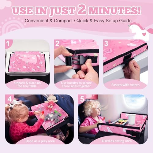 Airplane Tray Table Cover for Kids Organizer - Image 3