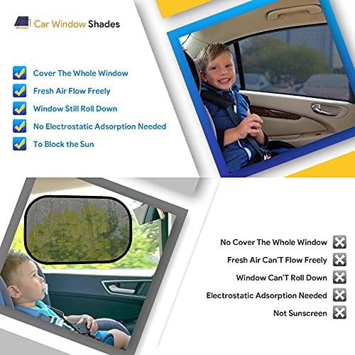 Car Window Shades，for Baby/Camping UV-Protection 2PCS Medium 39"x19" - Image 5