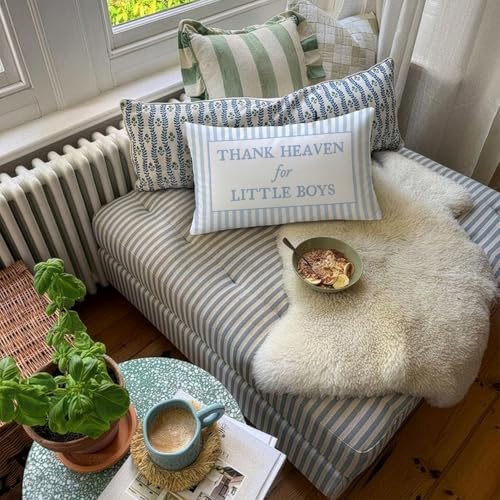 Thank Heaven for Little Boys 12x20 Pillow Cover, Boy Nursery Decor - Image 5