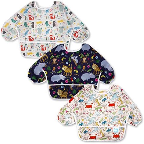 3 Pcs Long Sleeved Bib Set|Baby Waterproof Bibs by Baby+Noah