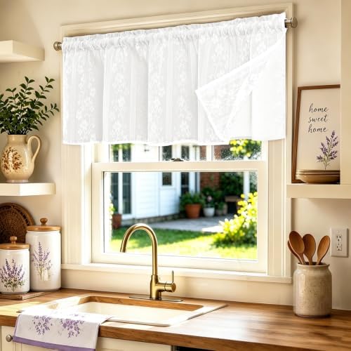 ASPMIZ Linen Valances for Windows Double Layer Valance Curtains - Image 6