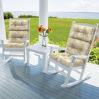 DYTXIII Outdoor High Back Chair Cushions Set of 2, Water Repellent Tufted - Image 2