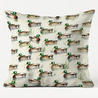 Mallard Duck Pillow Cover 18x18 Double-Sided, Mallard Duck Decor, Rustic by Unknown