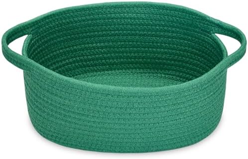 ABenkle Small Basket with Handles, Boho Decorative Rope Woven Dog Cat Toy by ABenkle