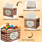 Vintage Merry Everything Nursery Storage Bins Box Handles Organizer Basket - Image 6