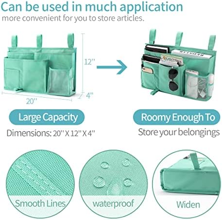 Bseash Bunk Bed Organizer, Bedside Caddy Hanging Bed Organizer Storage Bag 8 - Image 6