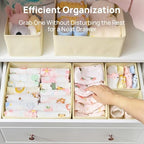 Vtopmart 12 Pack Baby Clothes Organizer, Foldable Fabric Drawer Bins - Image 3