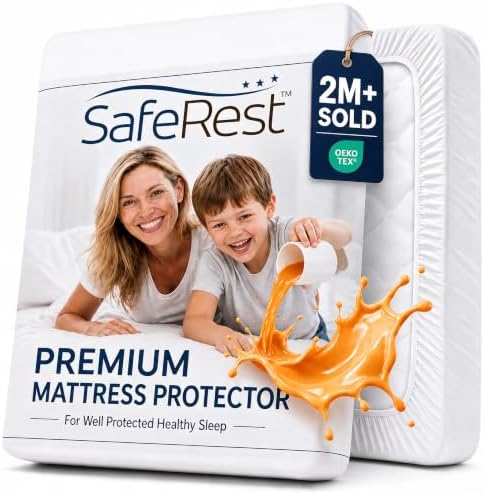 SafeRest Waterproof California King Size Mattress Protector by SafeRest