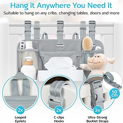 ROYAL RUSU Premium Hanging Diaper Caddy Organizer – Nursery Storage Caddy - Image 5