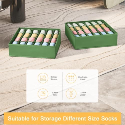 joyoldelf Sock Drawer Organizer Divider 4 Packs Underwear Organizer, 24 Cell - Image 5