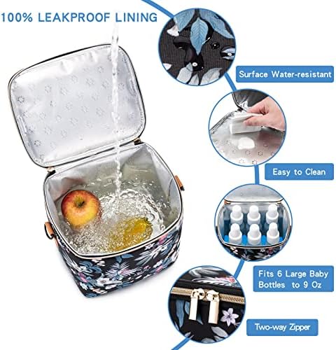 Breastmilk Cooler Bag with Ice Pack Fits 6 Baby Bottles Up to 9 Ounce, Baby - Image 4