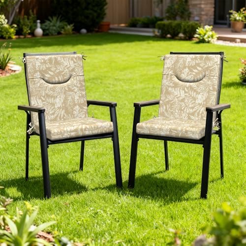 DYTXIII Outdoor High Back Chair Cushions Set of 2, 44x20 in Water Repellent - Image 2