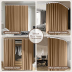 MaKefeile Room Divider Curtains & Flexible Bendable Tracks Set, Privacy - Image 6