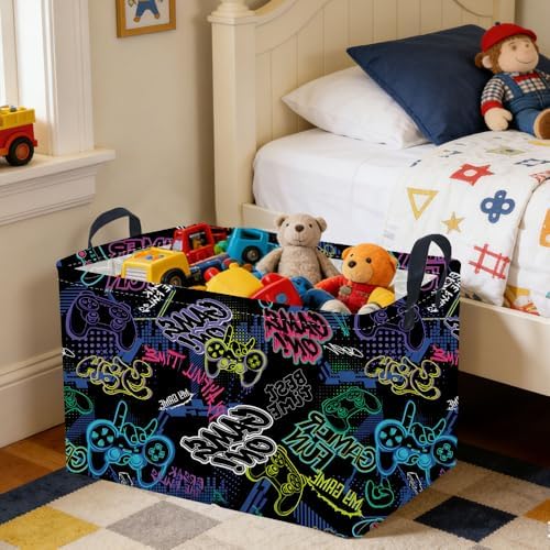 Rectangular Kids Baskets, Waterproof Foldable Storage Basket - Image 4
