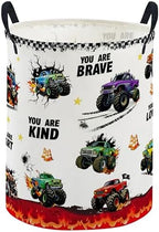 ESSME Laundry Basket, Monster Truck Hamper Collapsible Canvas Storage Bin by ESSME